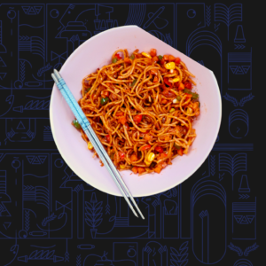 Schezwan noodles half