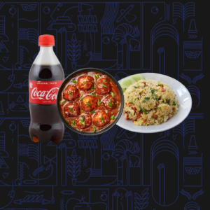 Fried rice + Manchurian +Coke
