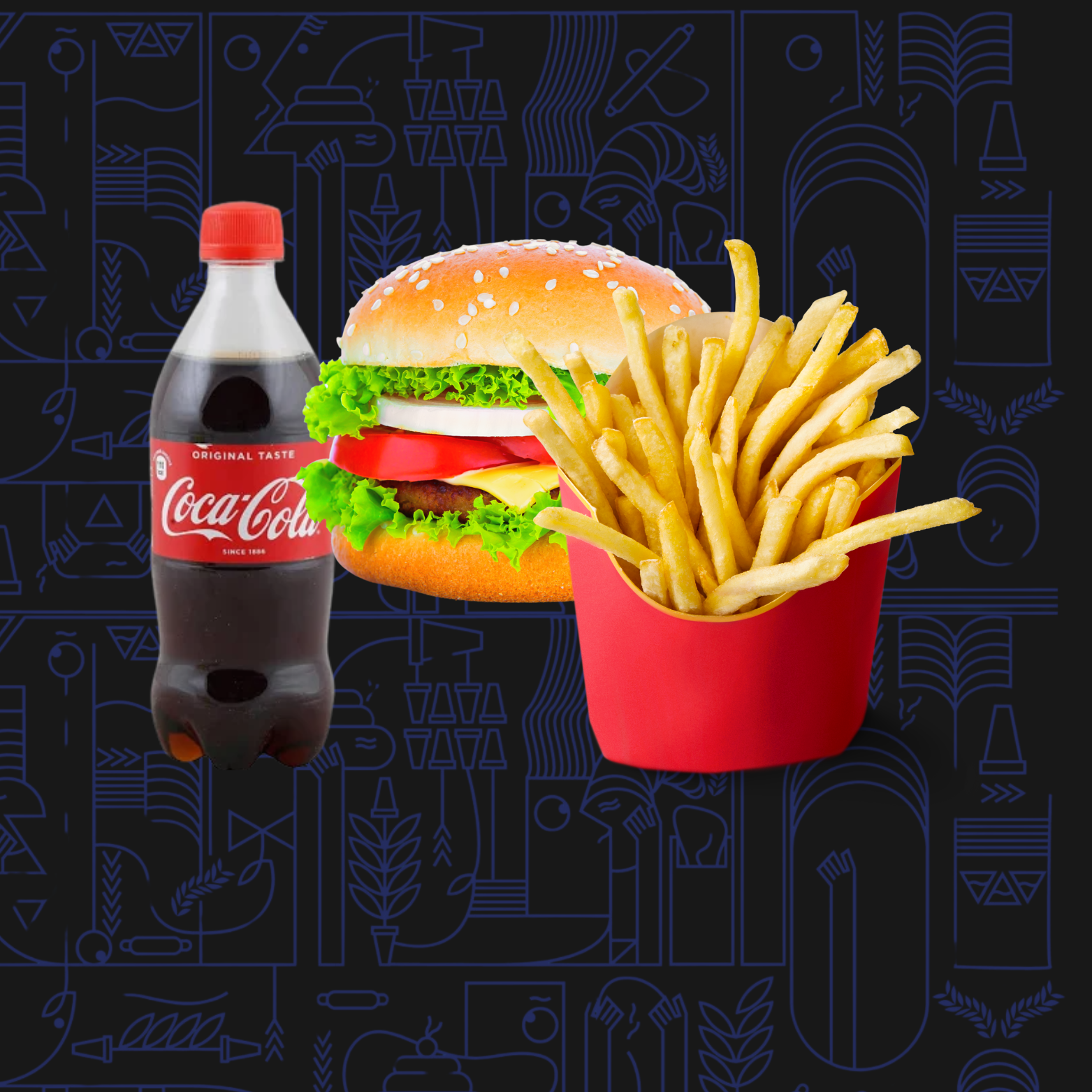 Burger + French Fries + Coke